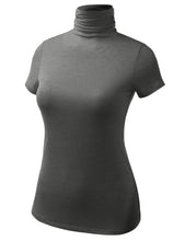 Load image into Gallery viewer, Turtleneck Short Sleeve Top
